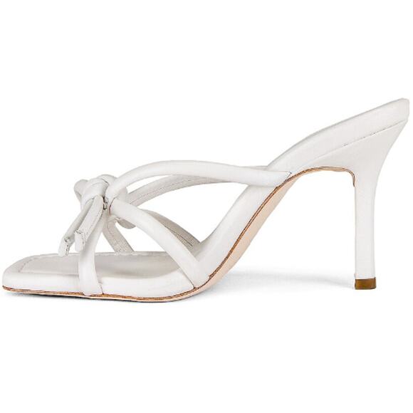 Loeffler Randall Womens Margi Bow Heels US 8.5 M EU 39 White Leather EUC - Picture 2 of 13